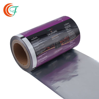 গুণ  Coffee Flexible Plastic Packaging Roll Film 60mic To 80mic Printing For Food Custom Laminated Film Roll কারখানা